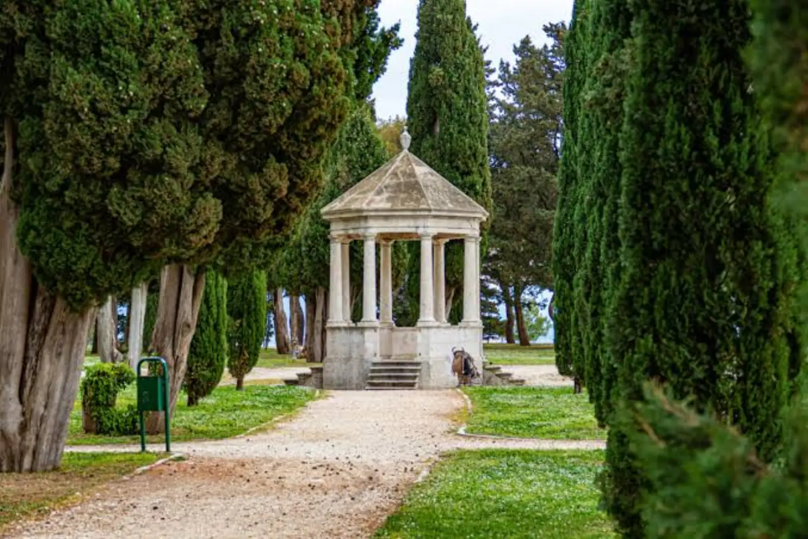 Pine-shaded Sustipan headland above the Adriatic
