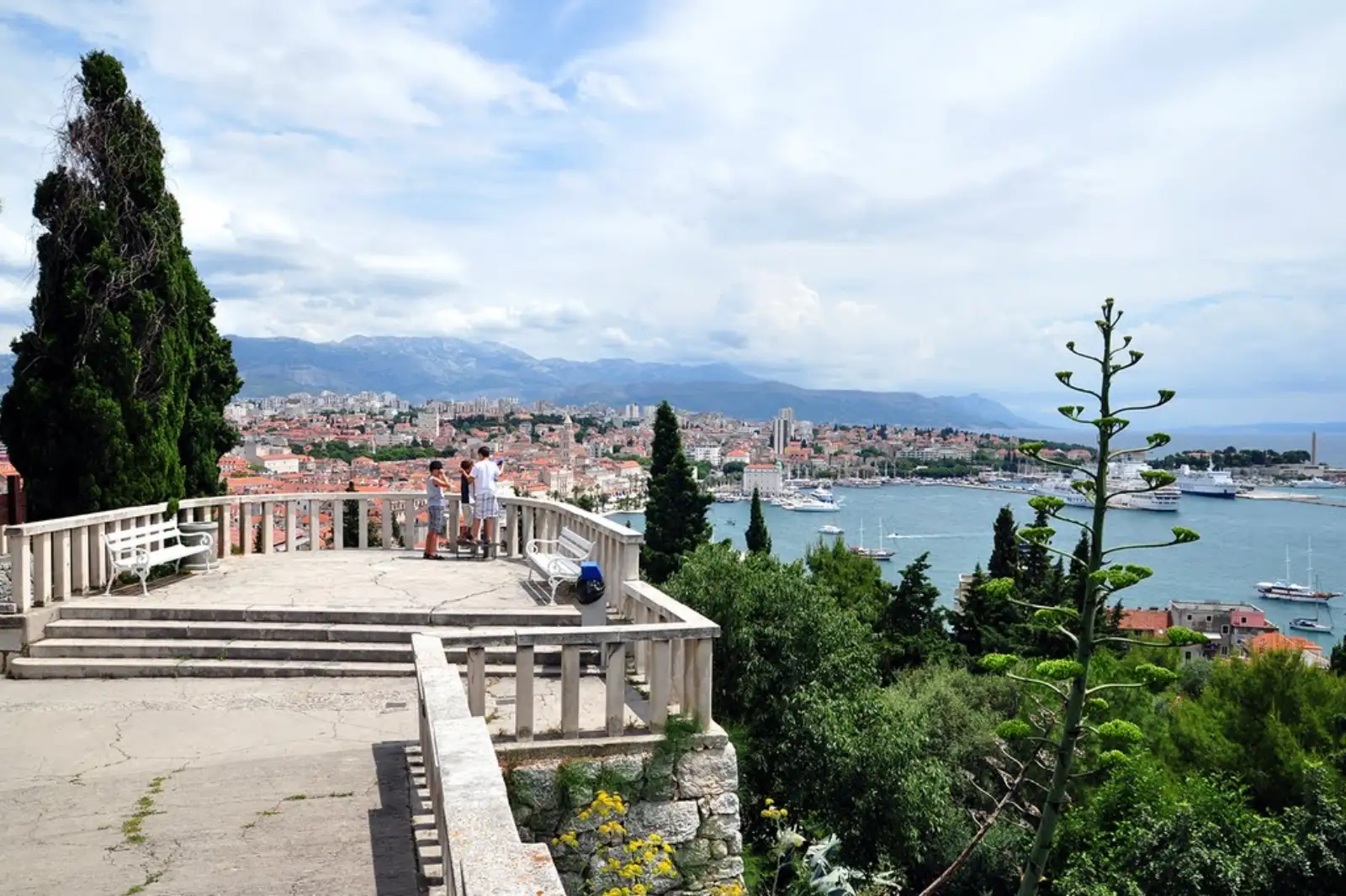 Panoramic view over Split from the Vidilica terrace